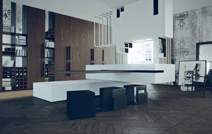 Cucina bianca moderna 