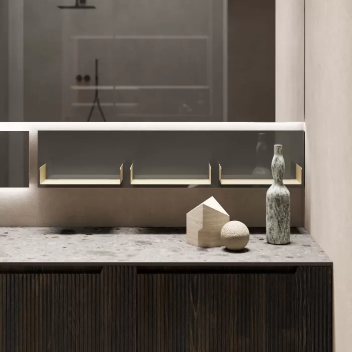 dettaglio di Specchio bagno rettangolare